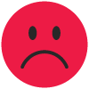 Smiley rouge (insatisfait)